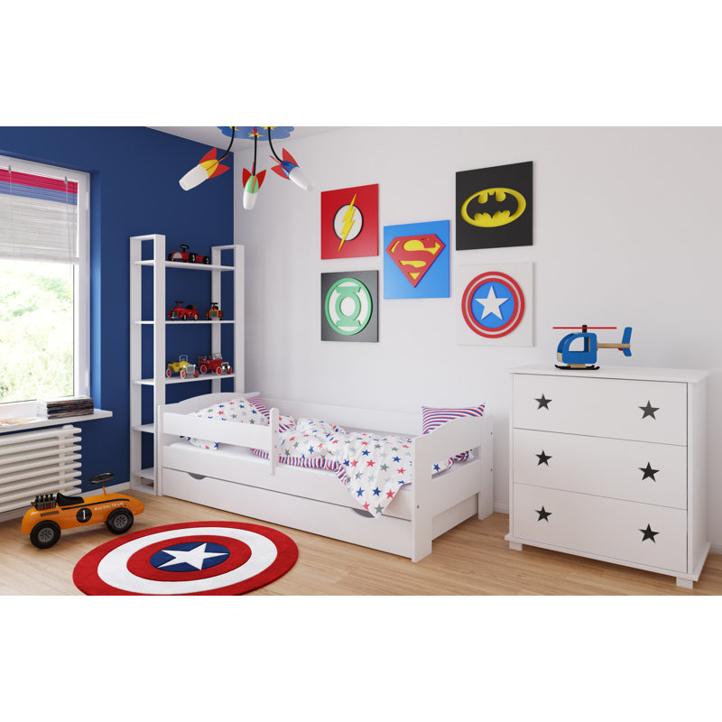 Fletcher Cabin Bed with Storage Included, Off White, European Toddler (80 x 180 cm)