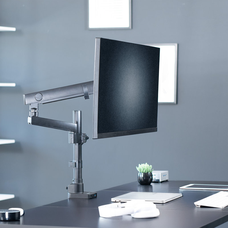 Support de bureau à bras mécanique avec moniteur USB