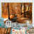 Toile avec cadre flottant or