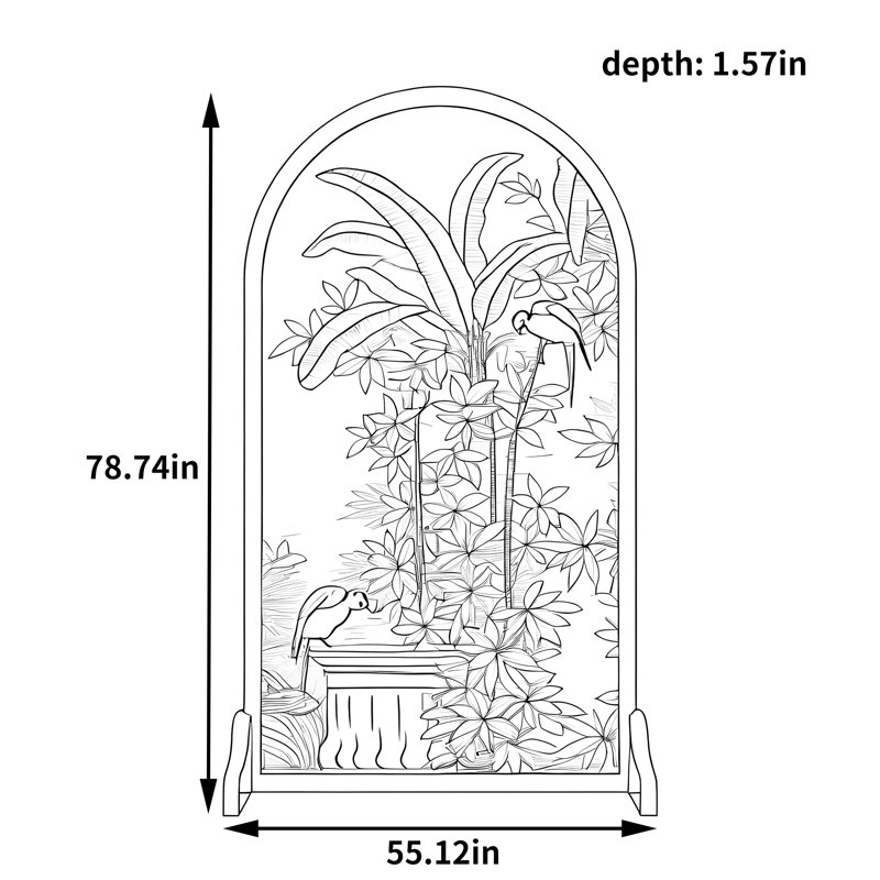 Clysta, 78.74"H x 55.12"W x 1.57"D