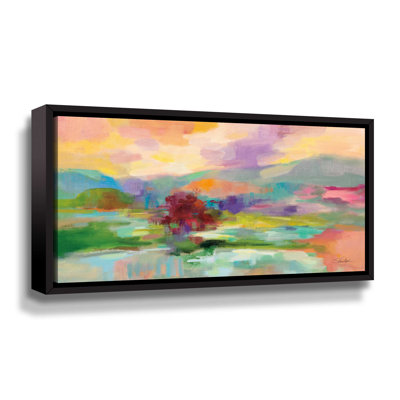 Sunset Lake Hues - Painting on Canvas