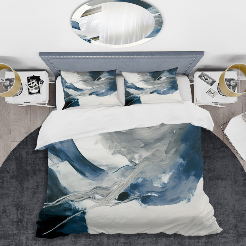 Ensemble de housse de couette en microfibre / polyester Feeling Honolulu Blue X Bedding