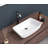 24"X15" White Ceramic Rectangular Vessel Bathroom Sink