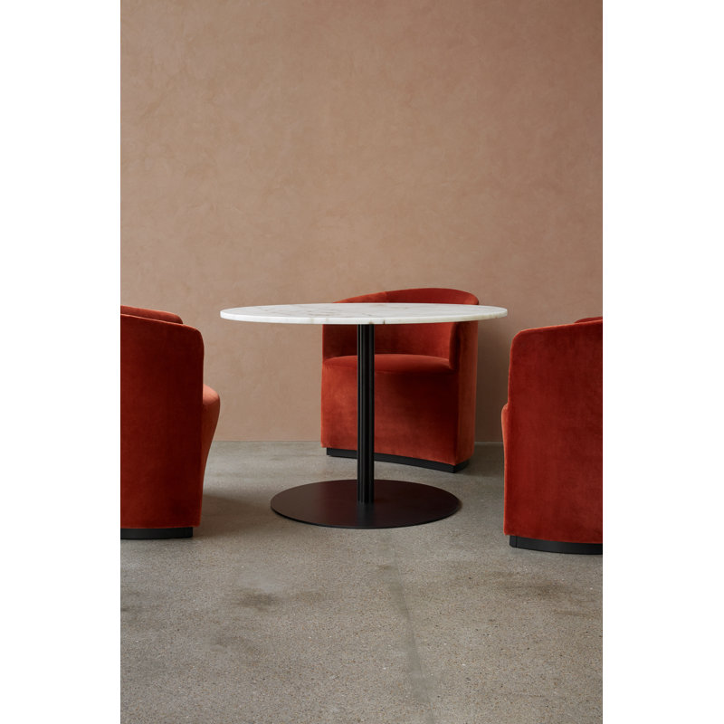 Harbour Round Dining Table, 41.3" W x 41.3" L, Standard Height, Off White Marble