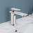 Single Handle Single Hole Bathroom Faucet in Brushed Nickel-69736707