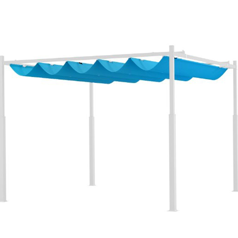 Pergola d'extérieur, auvent rétractable avec fixation magnétique, Blue