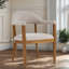 Chaises de salle à manger confortables, fauteuils modernes en bois et en tissu pour la maison