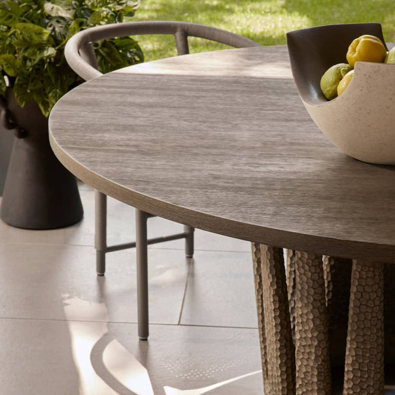 Gilman Outdoor Round Teak Dining Table