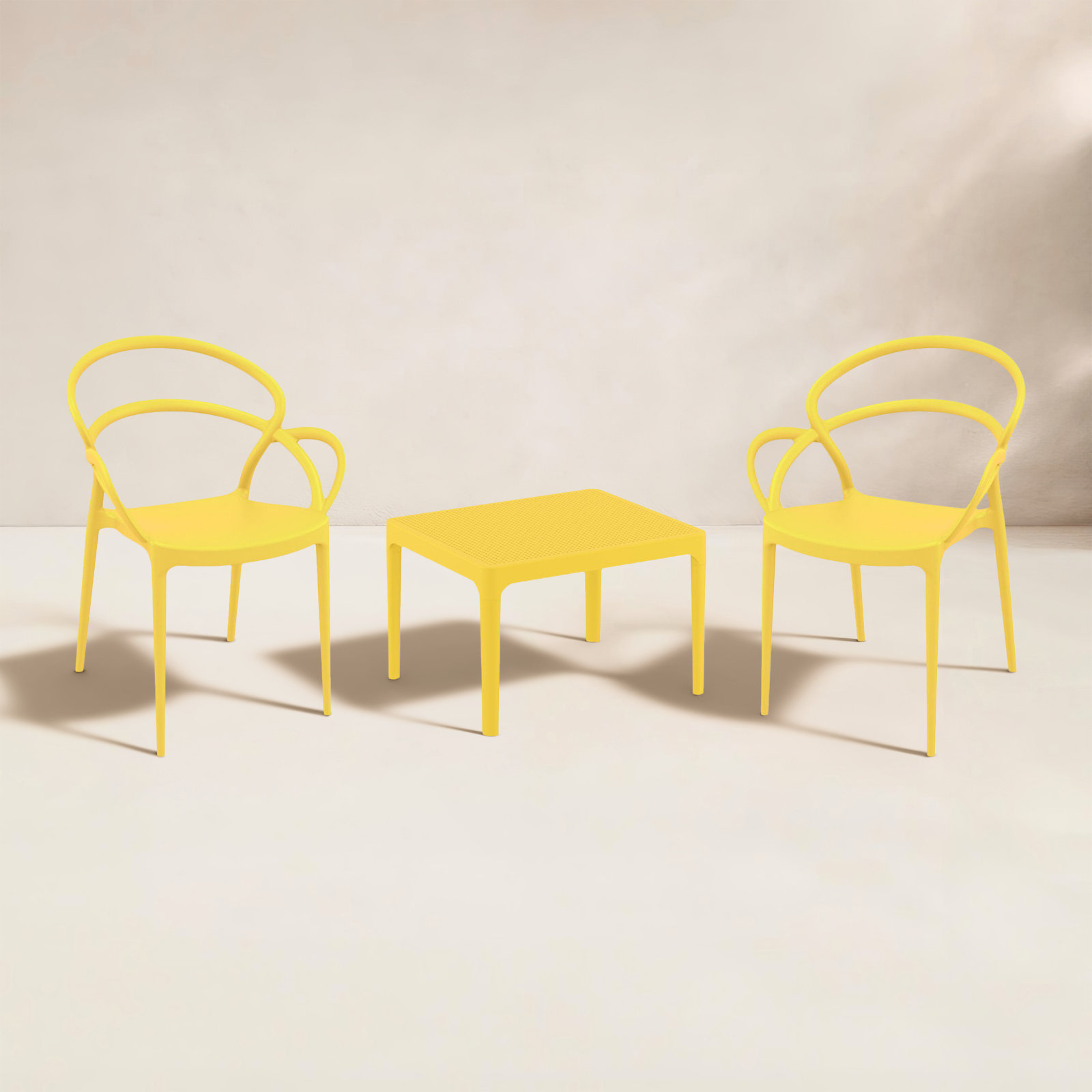 Farrah 2-Person Patio Seating Group, Yellow