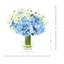 Hydrangea and Cherry Blossom Arrangement in Glass Vase