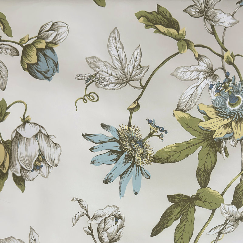 Rouleau de toile Passion Flower, Jaune clair, 60.77 sq. ft
