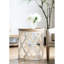 Grande table d'appoint blanche de 58 cm (23 po), style antique élégant, bois de sapin, 50 x 50 x 58 cm (19,7 x 19,7 x 23 po), 4,5 kg (9,9 lb), style campagne française, simplicité élégante, style traditionnel américain