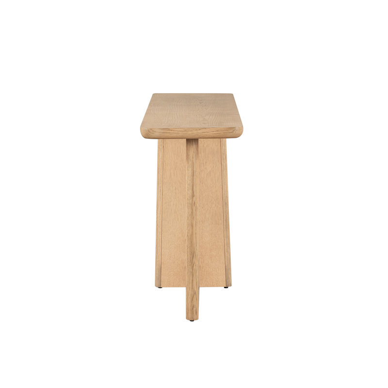 Stratos 72" Wood Modern Console Table Raw Oak Finish