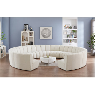 Izen Upholstered Curved Sectional Symmetrical