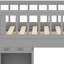 Lit mezzanine au design discret, orné d'un ours et doté d'un meuble de rangement sous le lit-1246118034-1246118047