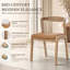 Chaise de salle à manger rembourrée avec dossier courbé 19,1 "Raeann ScandinRaeannn-133632312-133632316