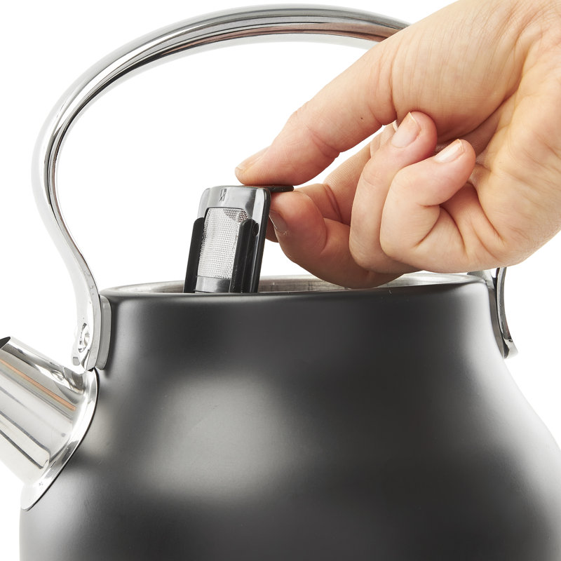 HADEN Heritage Black & Chrome Bundle with 2-Slice Toaster and Electric Kettle