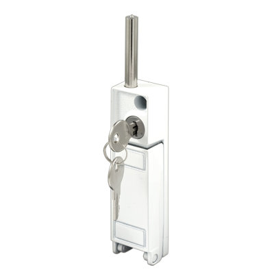 Prime-Line White, Sliding Patio Door Keyed with Bolt Lock (Single Pack)