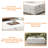 Klusek 47'' Faux Marble Modern Block Coffee Table-590567424