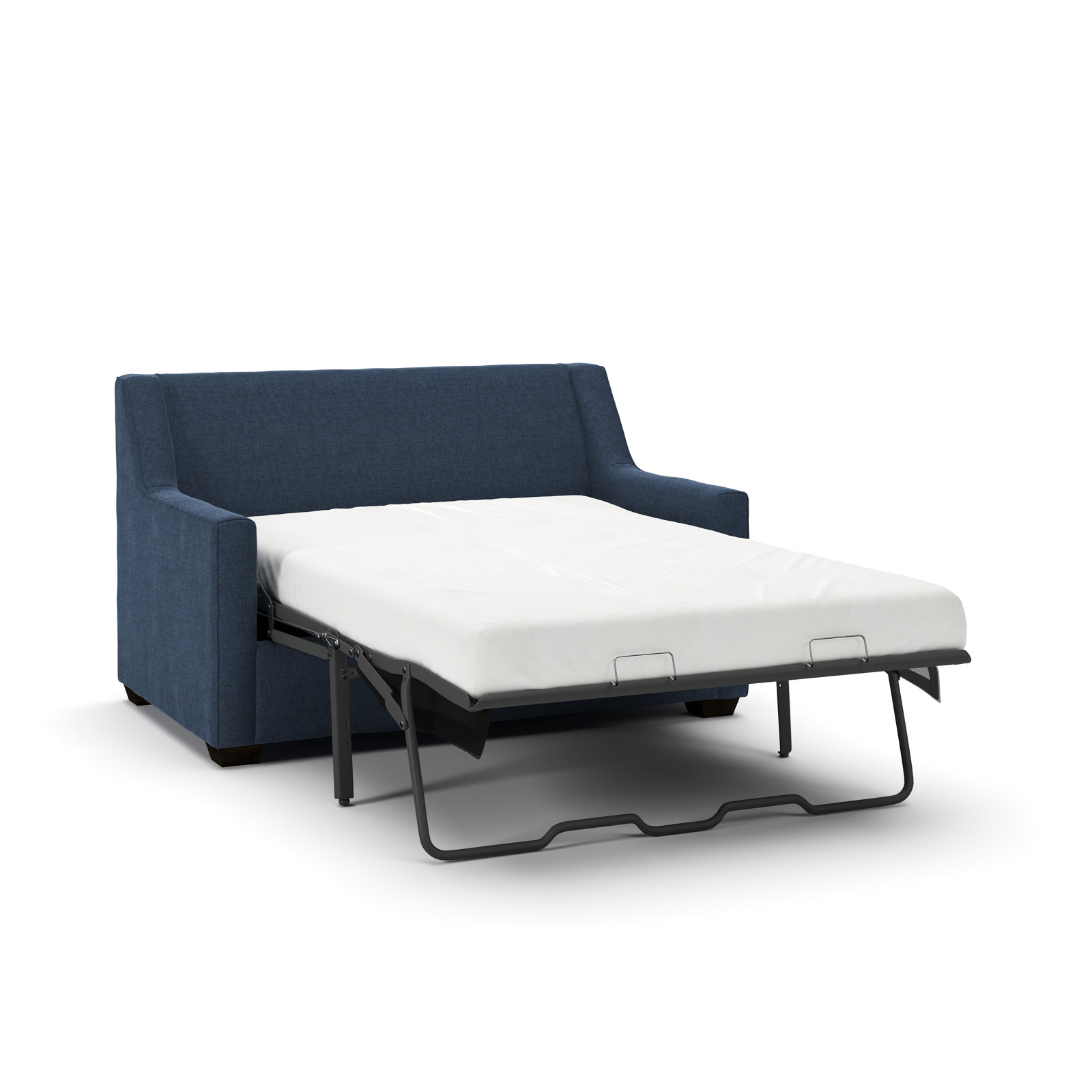 Gemi 56.5'' Upholstered Sofa, Drusky Navy Sustain® Basketweave