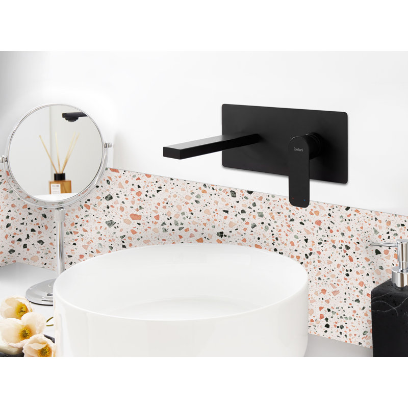 Wall Mounted Basin Mixer Tap Brass, Black