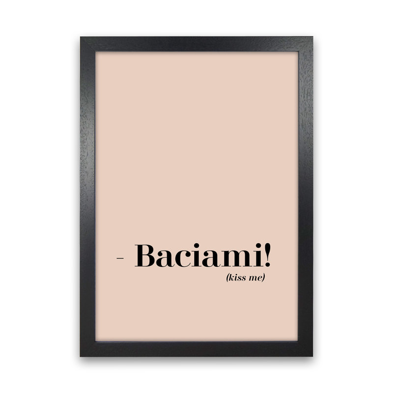Baciami - Print, Wrapped Canvas, 42cm H x 29.7cm W x 4cm D