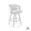 Tabouret d'extérieur en métal avec coussin Harleigh-1415983897