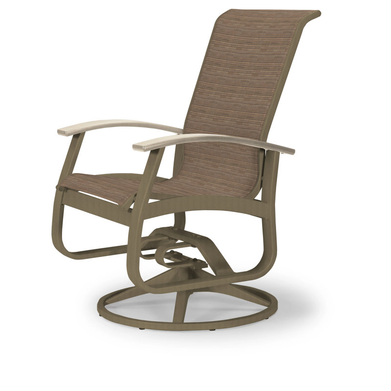 Chaise de patio pivotante Askar, Performance de l'écorce, Désert P60, Bois de plage texturé