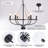  Resha 6-Light Dimmable Wagon Wheel Chandelier-243846375-243846372