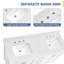 Meuble-lavabo double 60 po avec plateau en marbre Rusandra