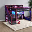 Lits multifonctionnels avec rangement, Queen en bois MDF de style loft moderne pour la maison-954134958
