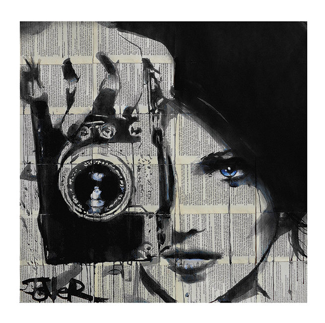 Loui Jover - Painting, 40cm H x 40cm W, No Mount
