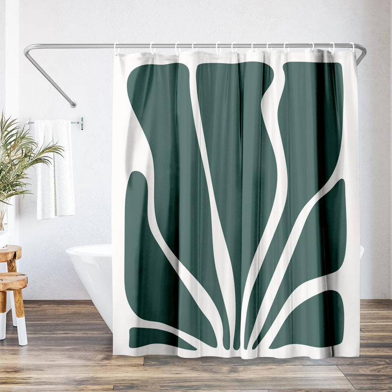 Rideau de douche 71 "x 74", algues abstraites par ArtPrink