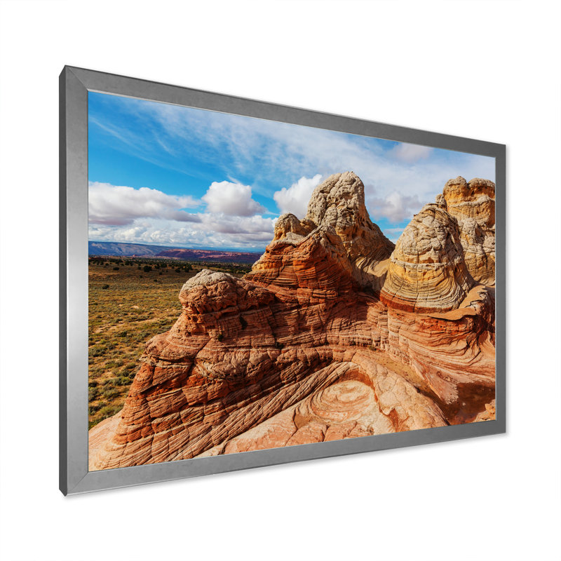 " Vermilion Cliffs National Landscape ", Silver Picture Framed, 34" H x 44" W x 1.5" D