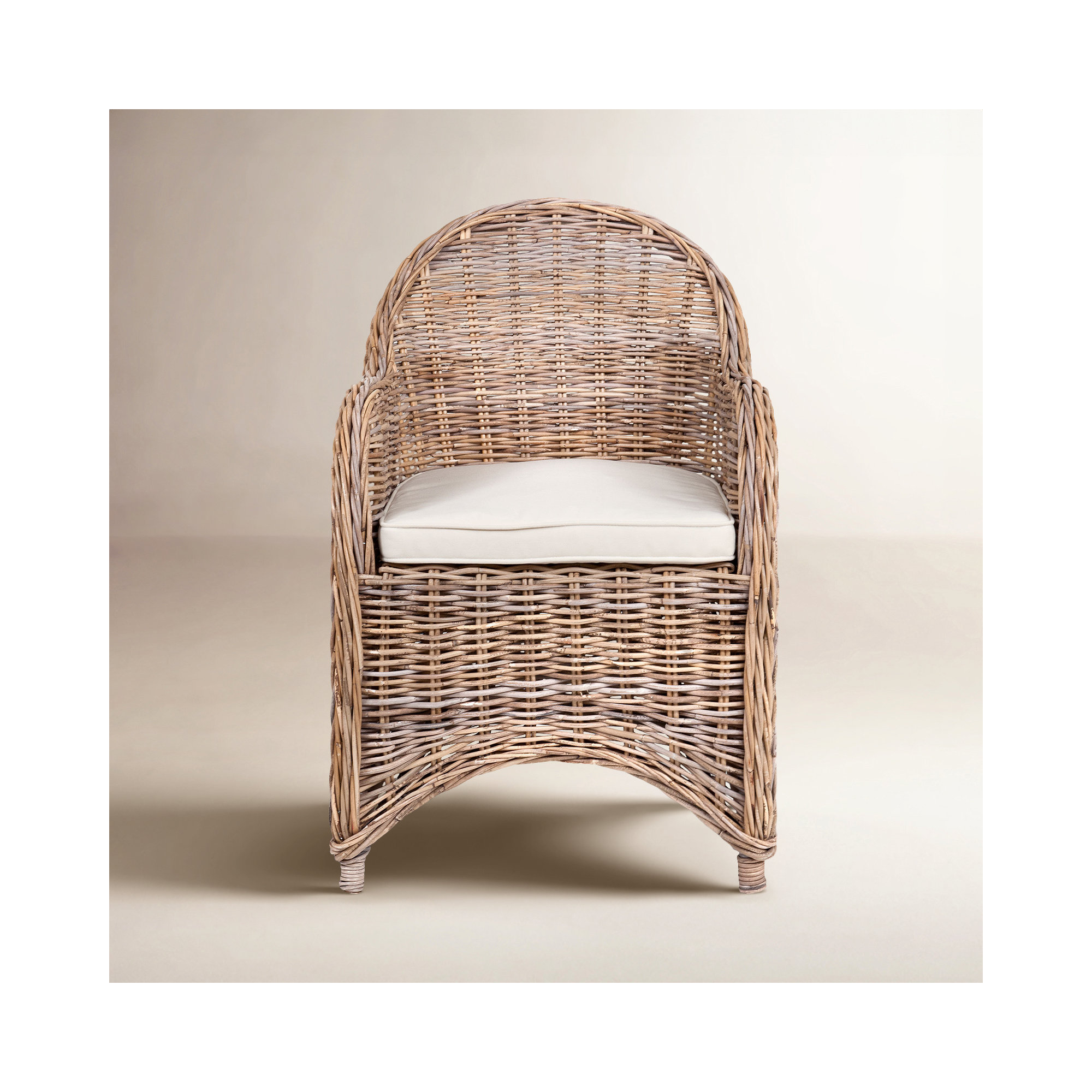 Attina Upholstered Armchair, Light Brown
