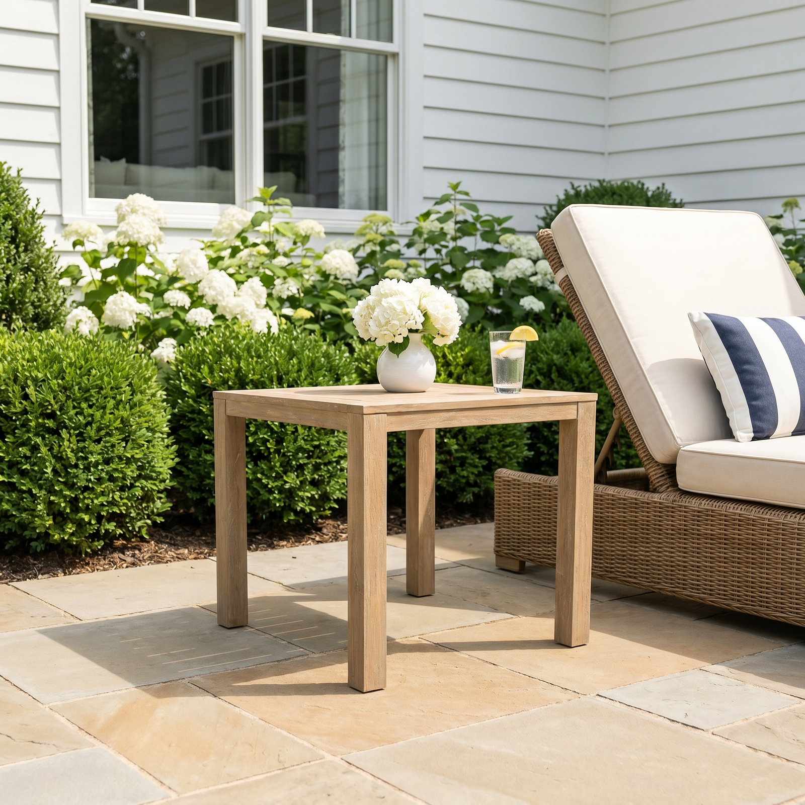 Vienna 22'' Teak Outdoor Side Table