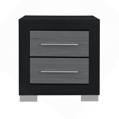 Table de chevet noire et grise
