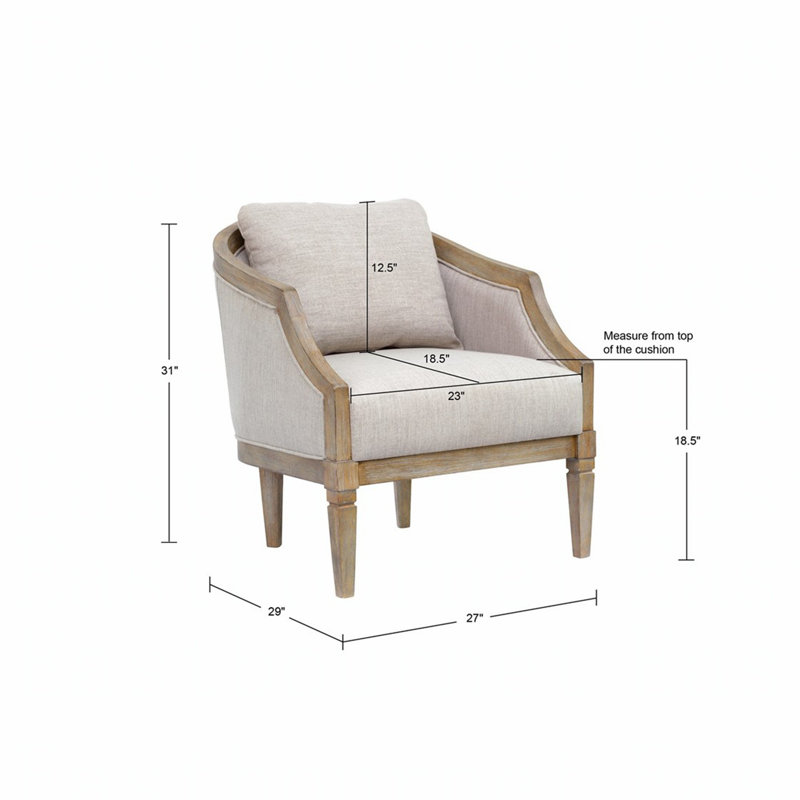 Classic Solid Wood Accent Chair with Durable Polyester Upholstery and Elegant Design for Comfortable Seating