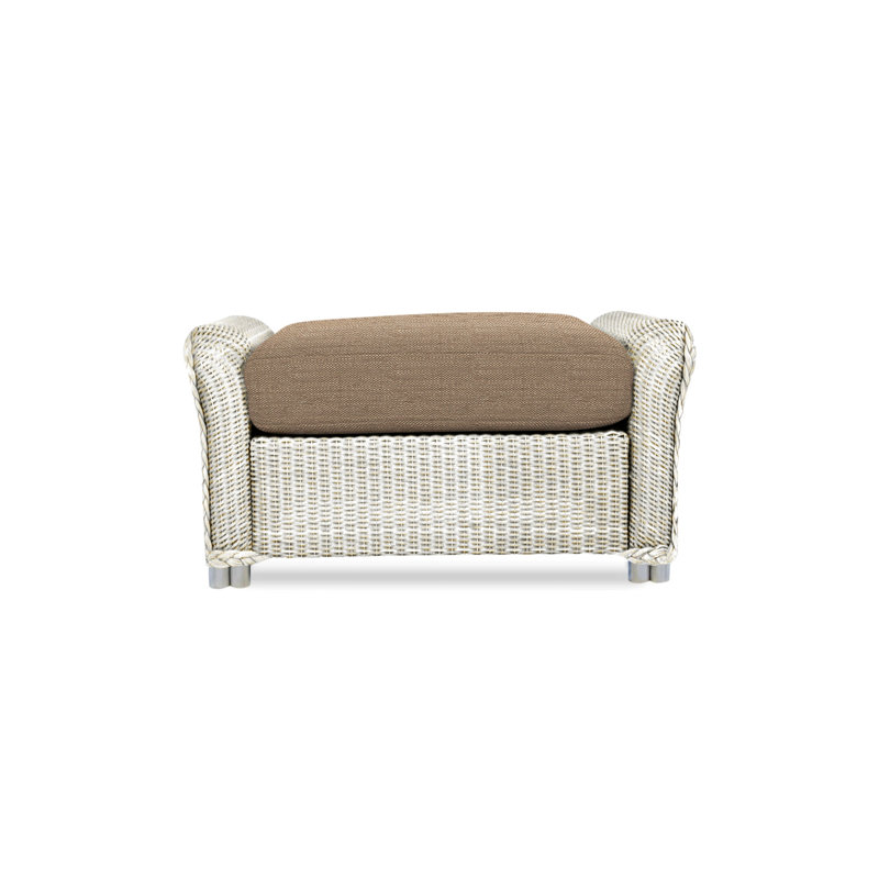 Reflections Outdoor Ottoman, Pewter, Sailcloth Salt