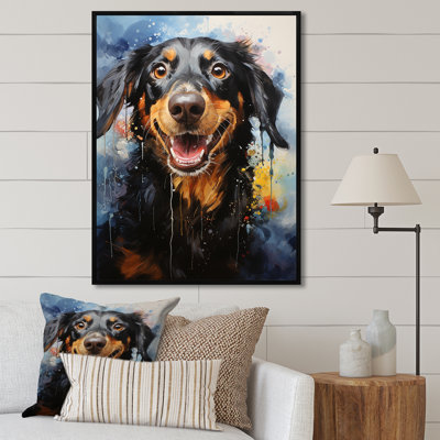 Teckel délice sur toile
