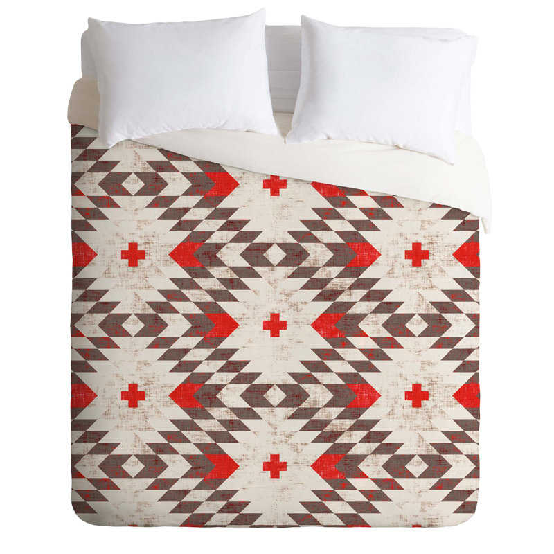 Holli Zollinger Modern & Contemporary Polyester Chevron / Zig Zag Duvet Cover, Queen Duvet Cover