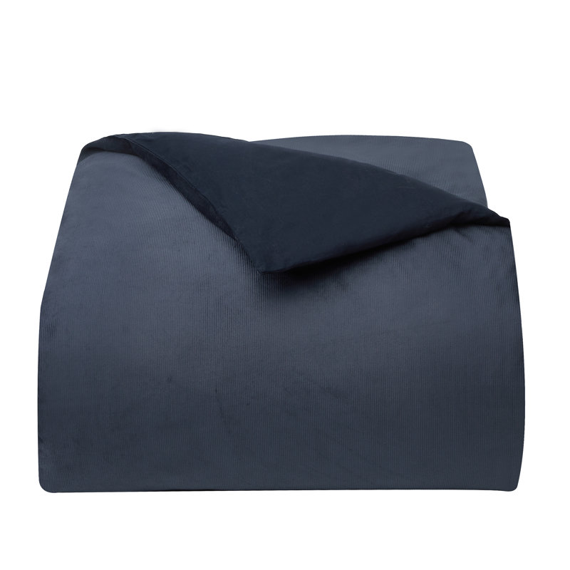 Kiron Valletta Duvet Cover Set, King Duvet Cover + 2 King Shams, Navy
