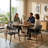 Set Of 4 Modern Upholstered Arm Dining Chairs-1049004035