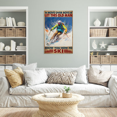 «Old Man Show You How To Ski» - 1 pièce rectangle