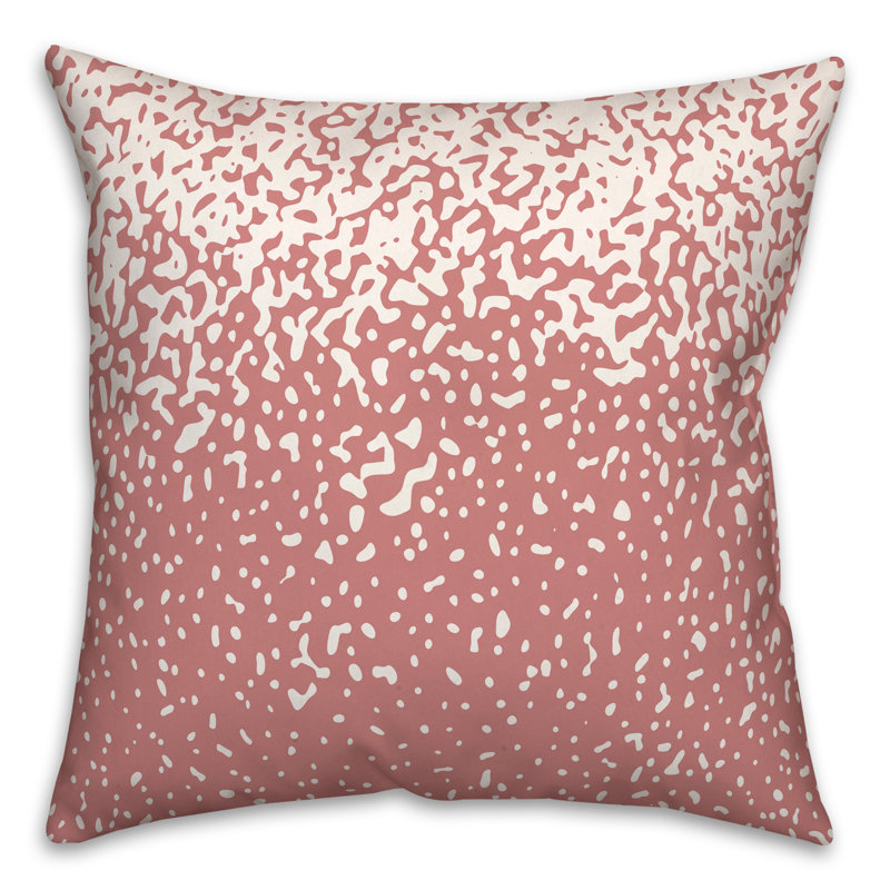 Housse et insert de coussin extérieur carré Ombre Dots 7, 18 po x 18 po, Rose