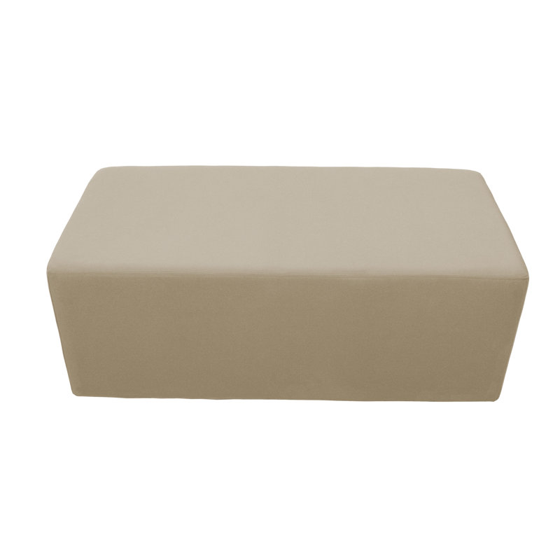 Repose-pieds d'extérieur rectangulaire de 24 po x 48 po avec Sunbrella®, H 18 po , Spectre sable