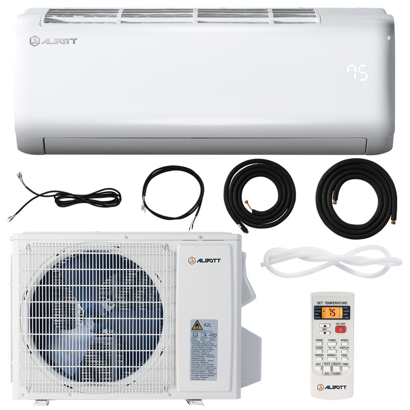 Willowmere Mini Split Air Conditioner and Heater, 18000 BTU Inverter Energy-Efficient AC with Self-Cleaning, Easy Installation, Ideal for Home, Office Use, SEER2 19, 220V