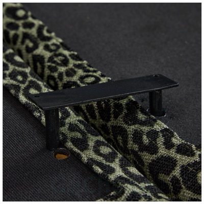 Comfy Chenille Leopard Printing 3-Seater Sofa, Delicate Tassel Edge, Modern Fashion Modular Sectional Couch, Ergonomic Back and Seat Design, Easy Assembly, Deep Seat Design for Living Room