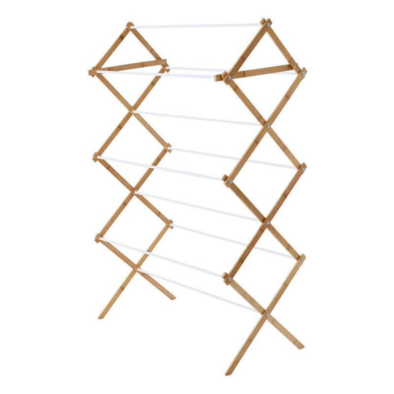 Rebrilliant Bamboo X-Frame Drying Rack | Wayfair