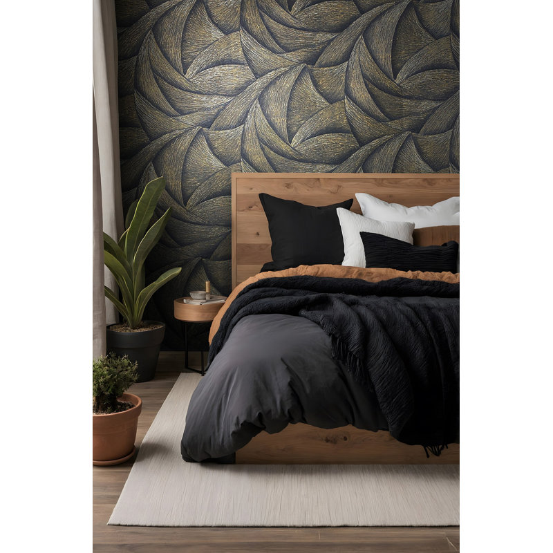 Galerie Odyssey Wave Pattern Wallpaper, Green
